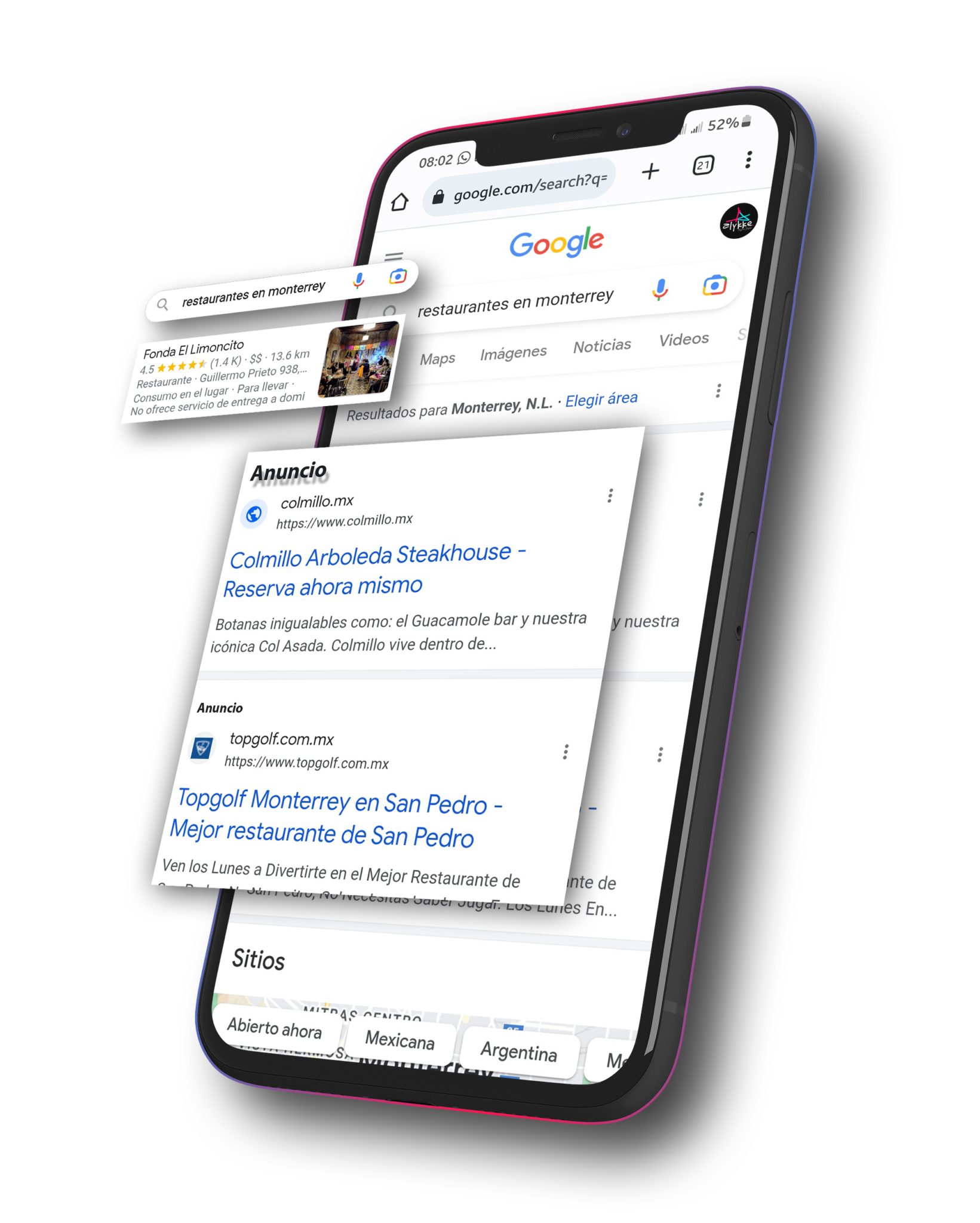 Anuncio sobresaliente Google ADS